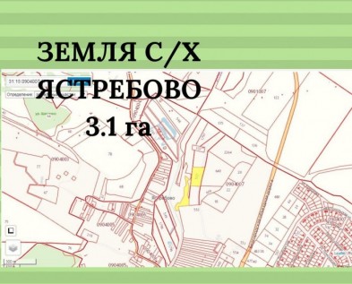 ЗЕМЛЯ сельхозназначения  3,1 га в Ястребово ,рядом Объездная 