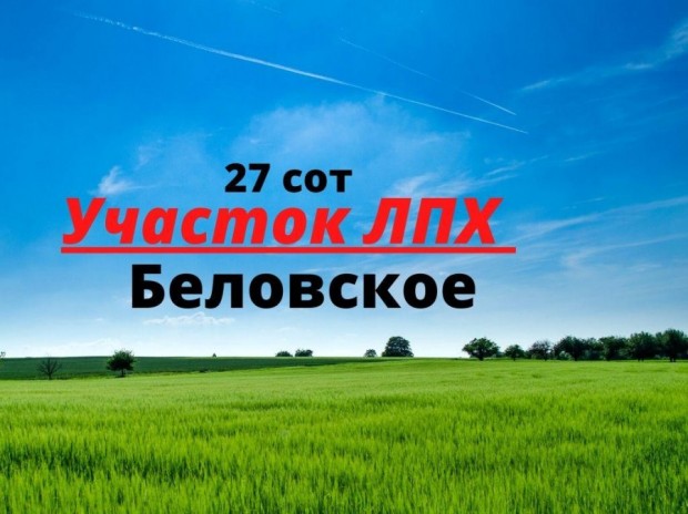 Фотография 1 - Земельный участок ЛПХ 27 соток в Беловское ,рядом с городом