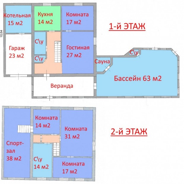 Фотография 2 - Благоустроенный и меблированный коттедж 325м2 с бассейном в центральном Дубовом