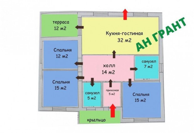 Фотография 11 - Новый 4х-к ДОМ 120 м2 с ТЕРРАСОЙ , чистовая в ДУБОВОЕ западный 